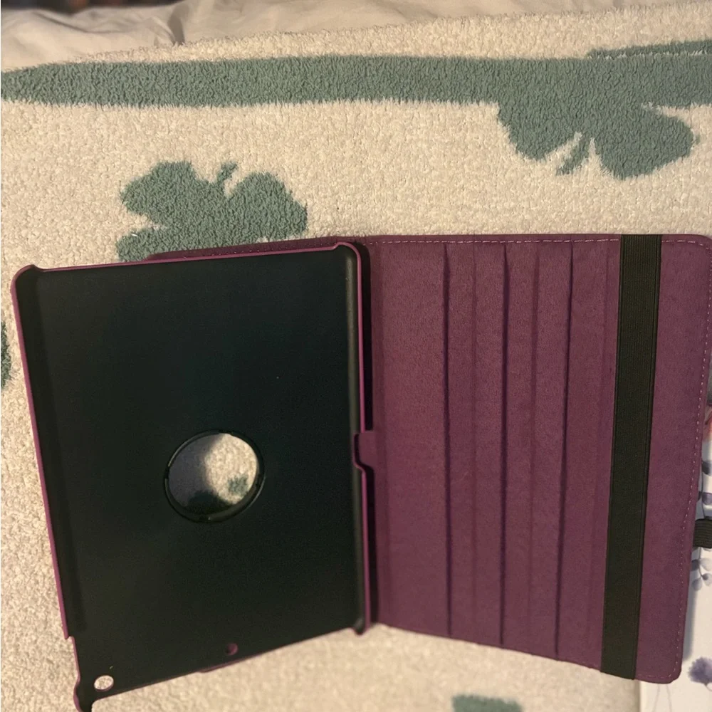 iPad 9th generation elegant Purple Tablet Case with Floral Design (2 included)